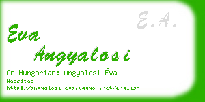 eva angyalosi business card