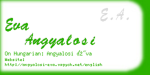 eva angyalosi business card
